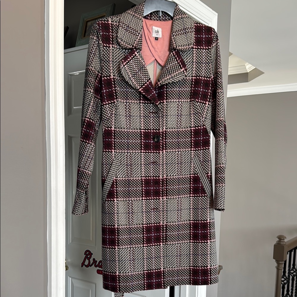 CAbi Black and Purple Blazer with Classic Lapel